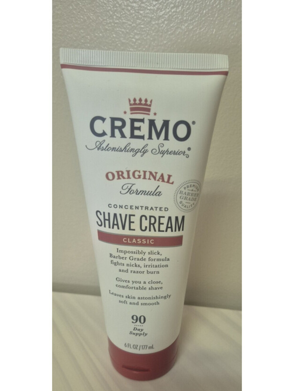 Cremo Shave Cream Men's Original Formula Concentrated Classic Citrus 6 oz tube